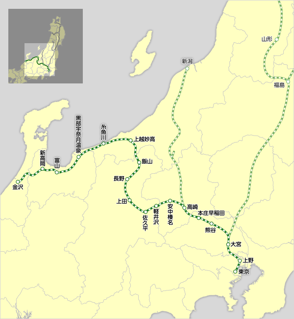 長野県 新幹線 路線図